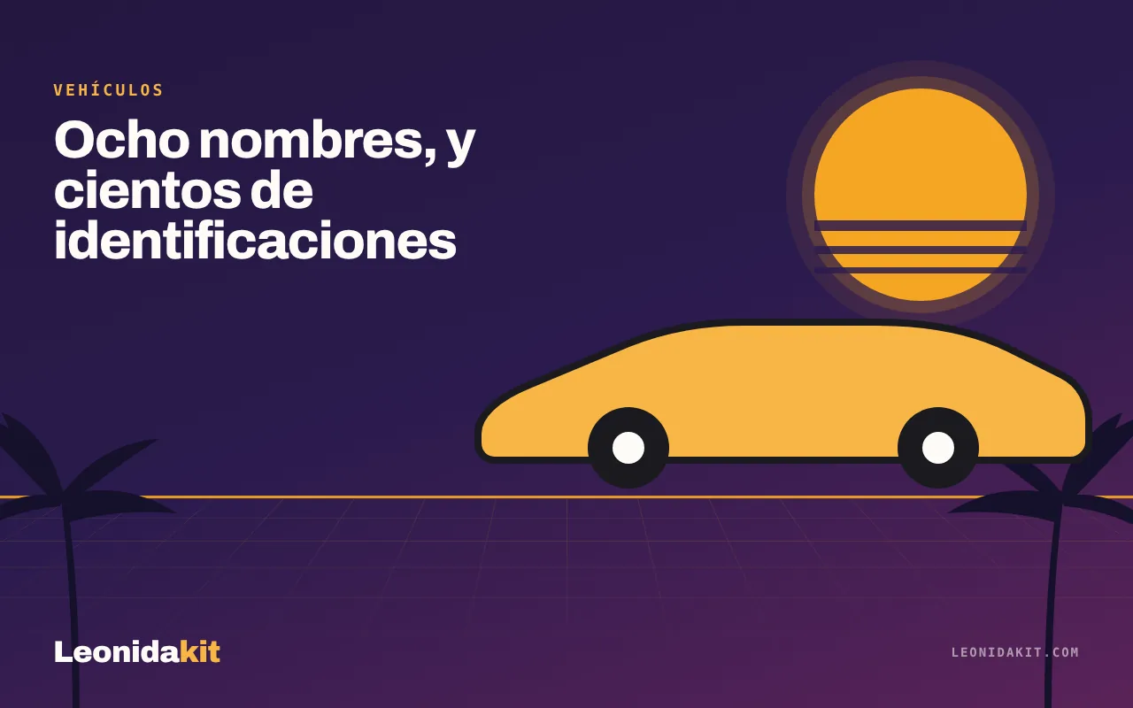Ilustración de Leonidakit: el perfil estilizado de un cupé de los años 90 bajo un sol ámbar, ningún modelo real