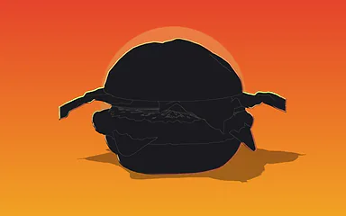 Illustration Leonidakit : Burger de fast-food
