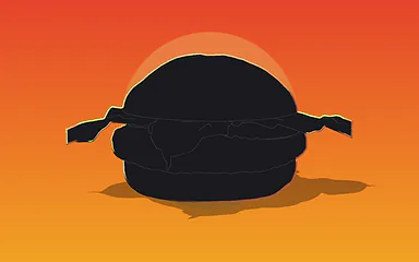 Illustration Leonidakit : Fowl Burger (Cluckin’ Bell)
