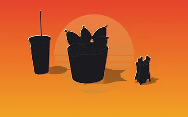 Illustration Leonidakit : Menu « Cluckin’ Big »