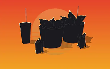 Illustration Leonidakit : Menu « Cluckin’ Huge »