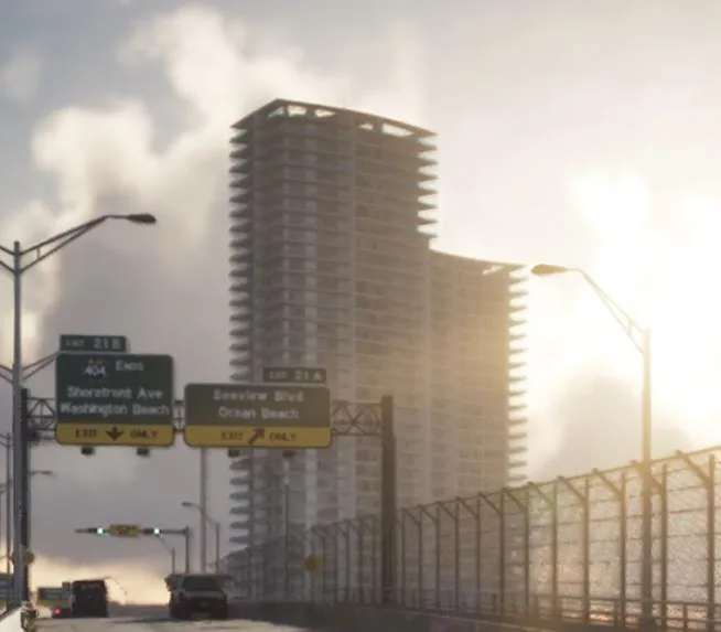Capture officielle de GTA VI : Icon at South Beach