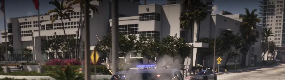 Capture officielle de GTA VI : Vice Beach Police Department
