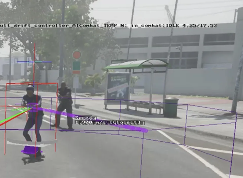 Offizieller Screenshot aus GTA VI: Bushaltestelle
