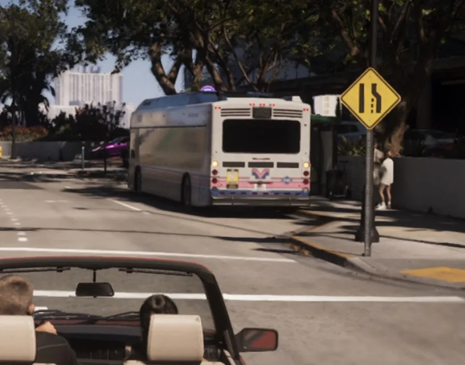 Capture officielle de GTA VI : Bus Stop