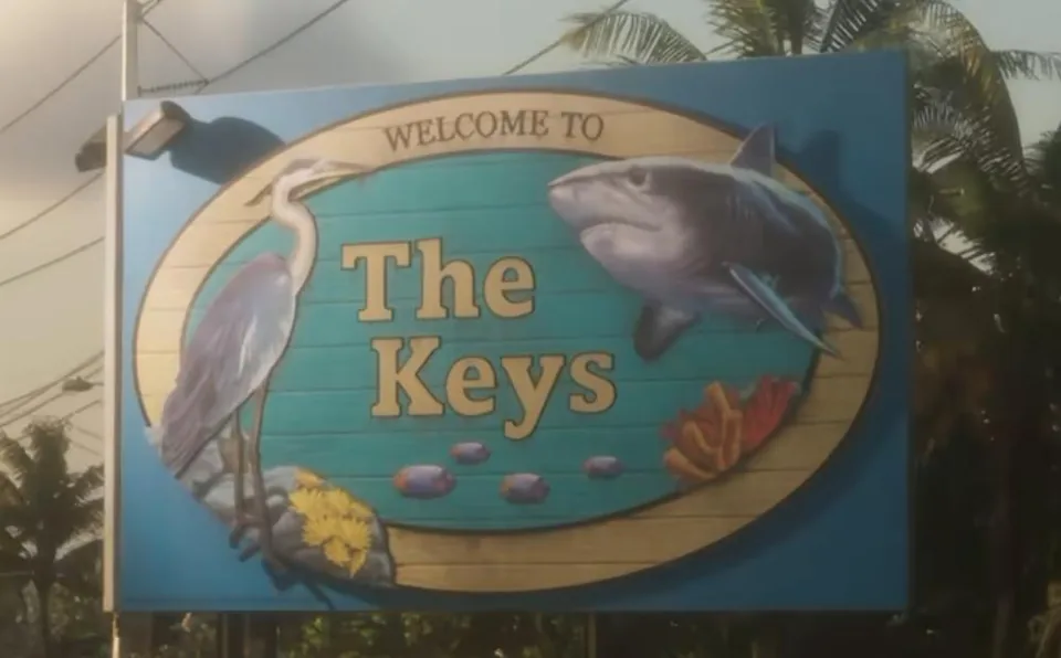 Capture officielle de GTA VI : "Welcome to The Keys" Sign