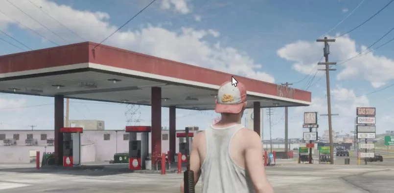 Offizieller Screenshot aus GTA VI: Tankstopp