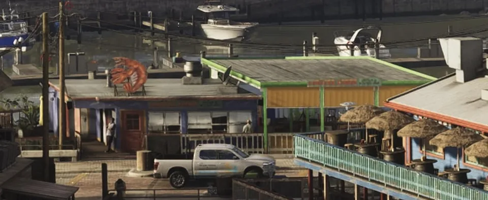 Screenshot ufficiale di GTA VI: Big Deck Bar & Grill