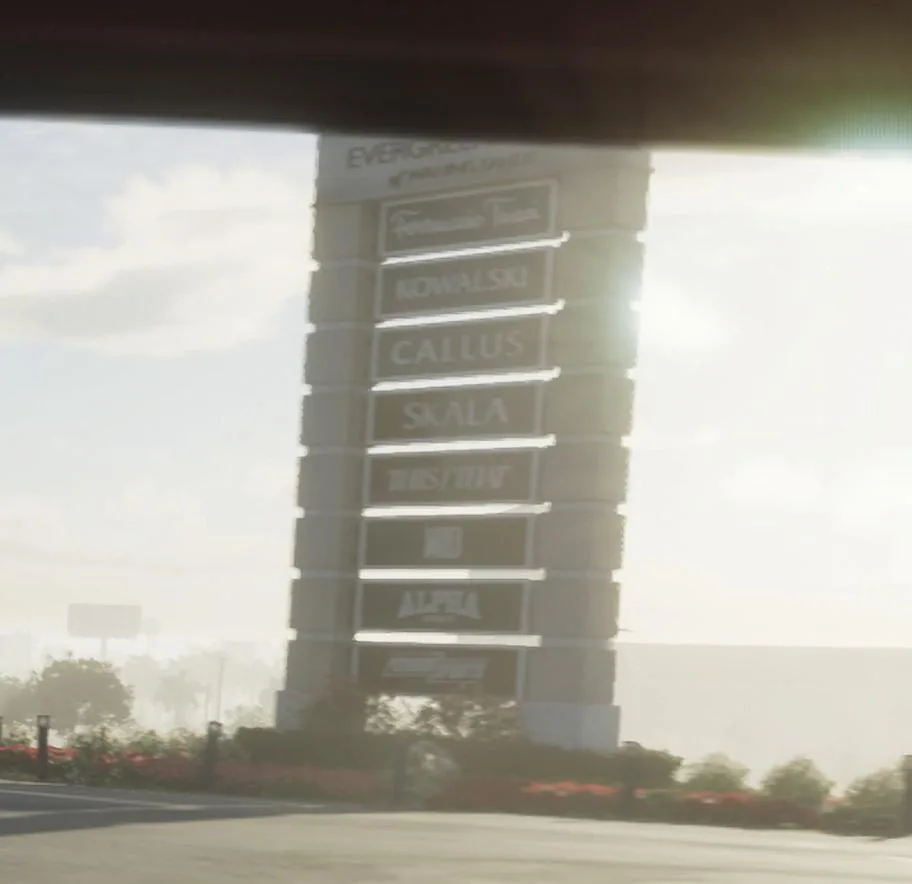 Capture officielle de GTA VI : Evergreen Mall Sign