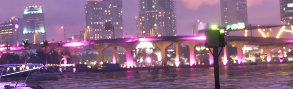 Offizieller Screenshot aus GTA VI: MacArthur Causeway ICW Bridge